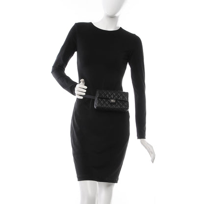 Chanel Grained Calfskin Quilted 2.55 Reissue Flap Belt Bag Clutch Black 2 of 7