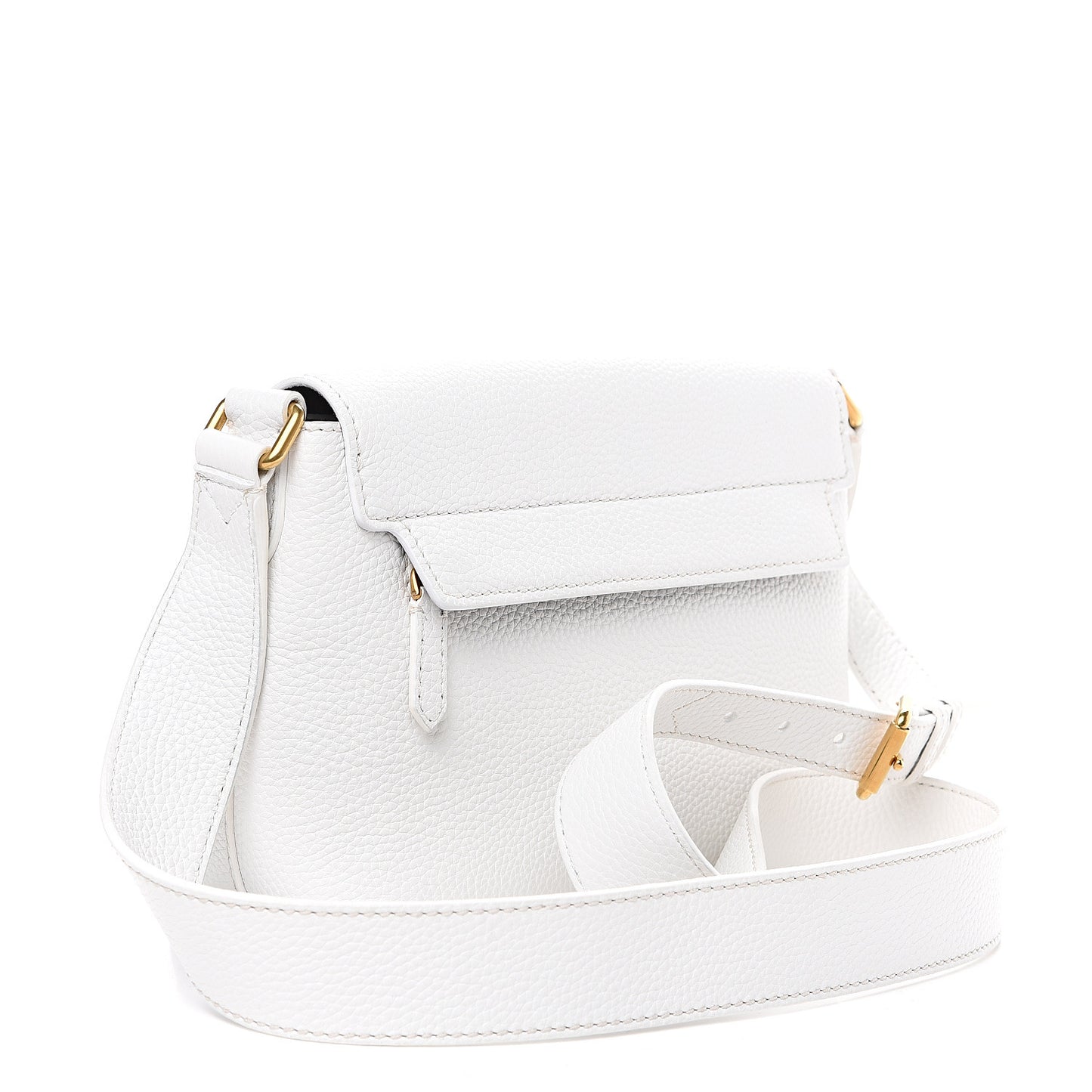 Soft Calfskin Small Burleigh Crossbody Bag Chalk White