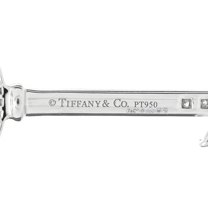 Tiffany Platinum Diamond Garden Key Pendant 3 of 4