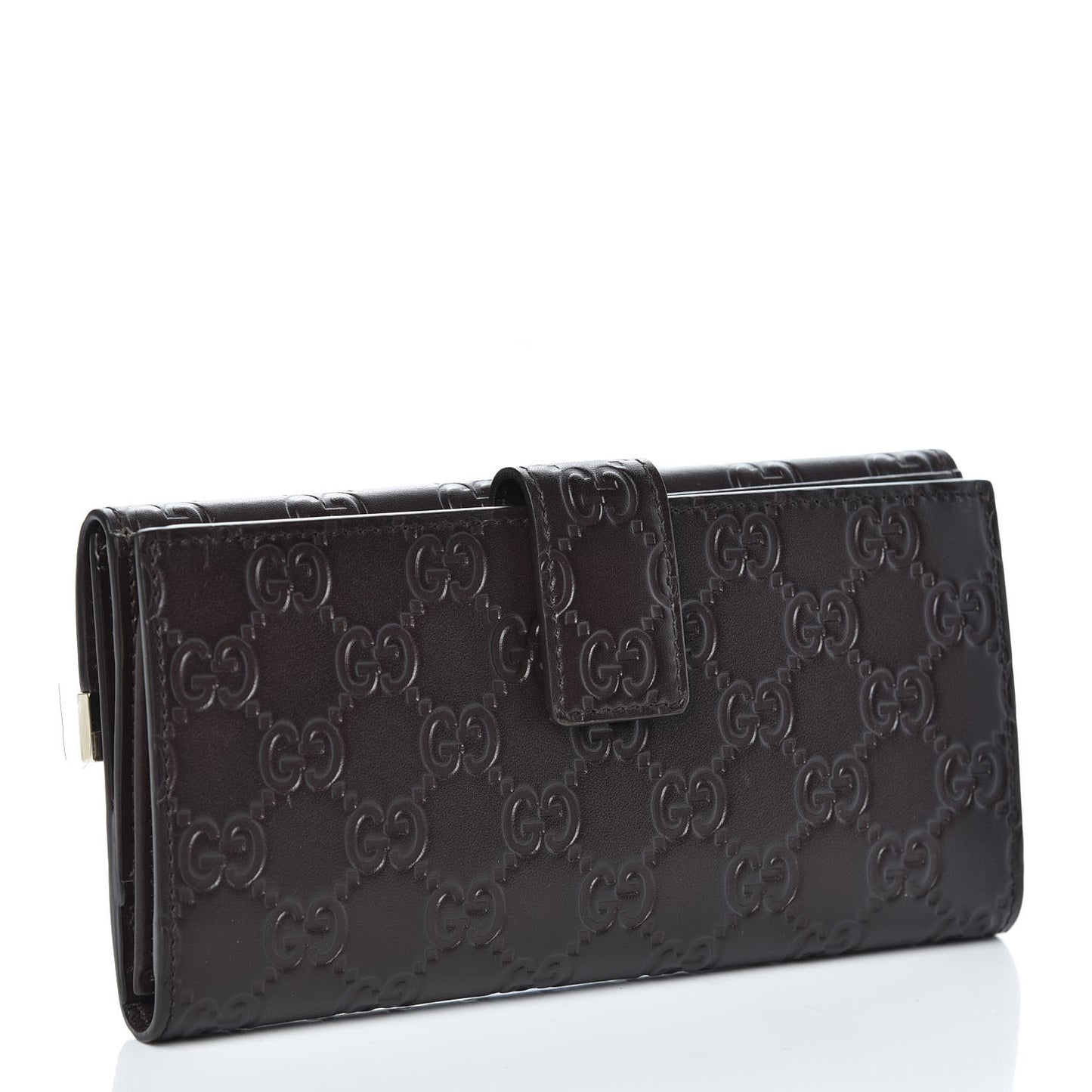 Guccissima Signature Dice Continental Wallet Chocolate