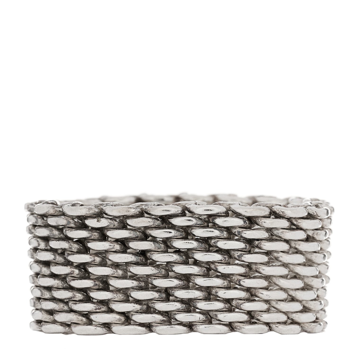 Tiffany Sterling Silver Somerset Mesh Ring 56 7.75 3 of 4