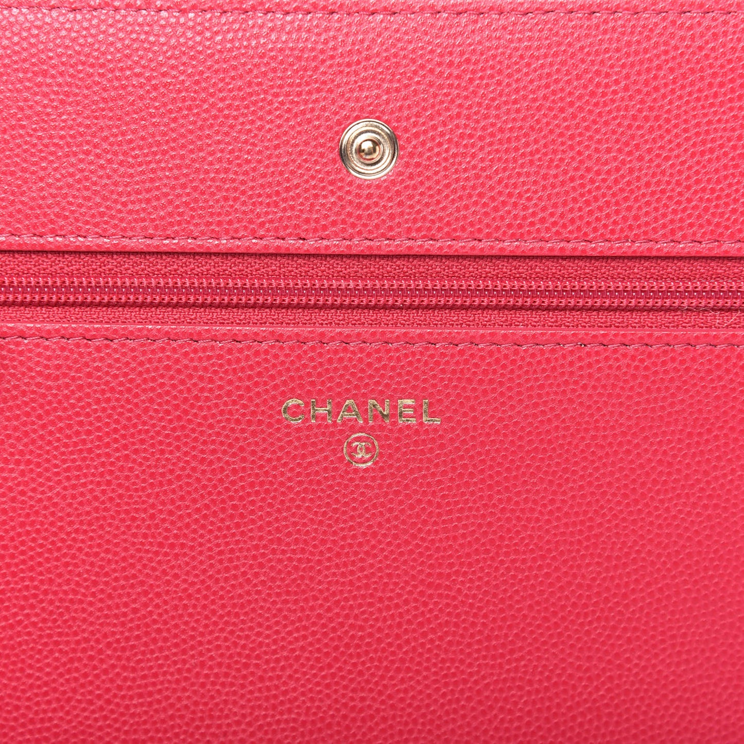 Caviar Camellia Embossed Wallet On Chain WOC Fuschia