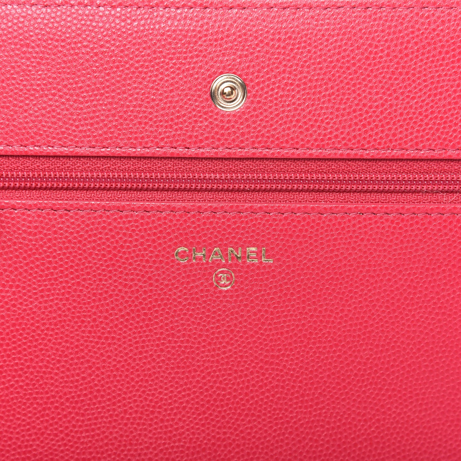 Chanel Caviar Camellia Embossed Wallet On Chain WOC Fuschia 8 of 12