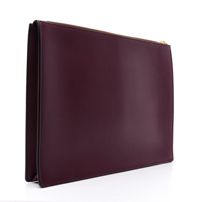 Tom Ford Calfskin Hollywood T Twist Pouch Bordeaux 3 of 13