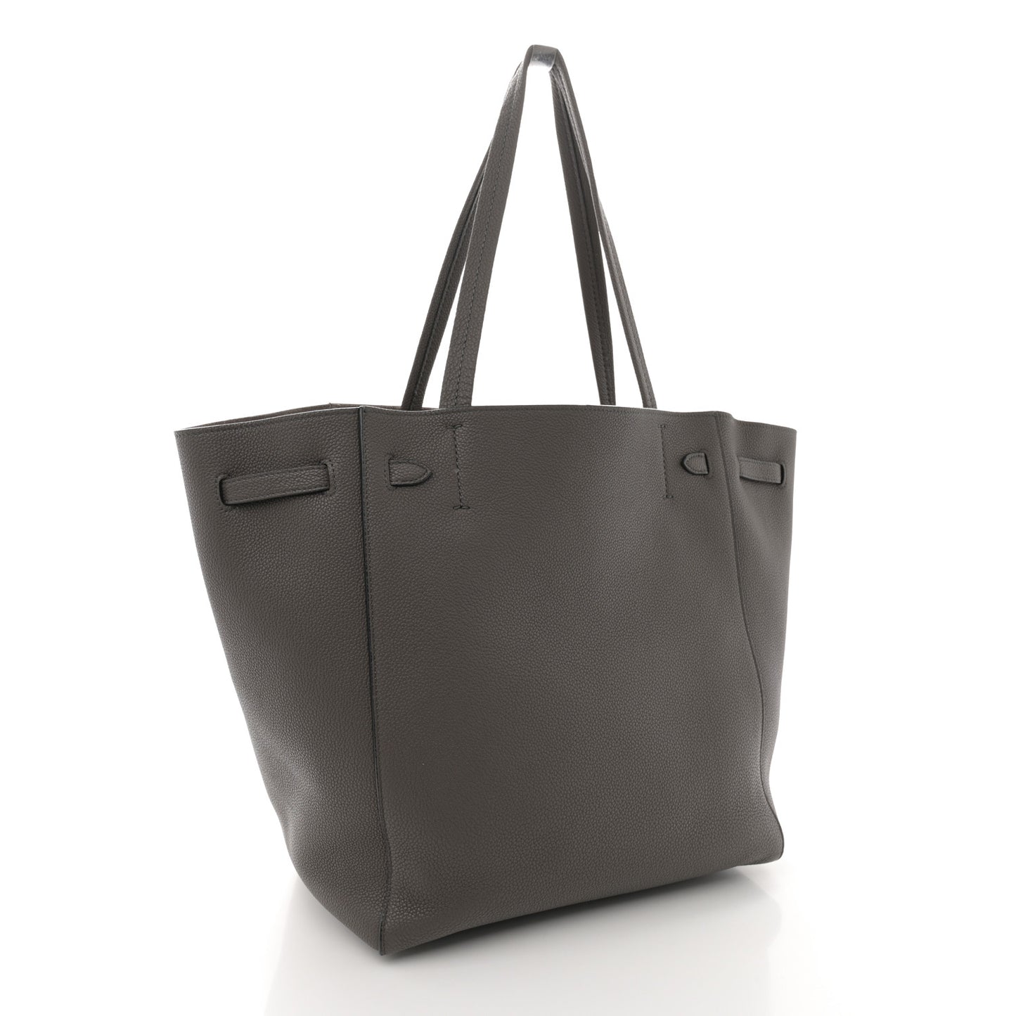Soft Grained Calfskin Small Belt Cabas Phantom Medium Grey
