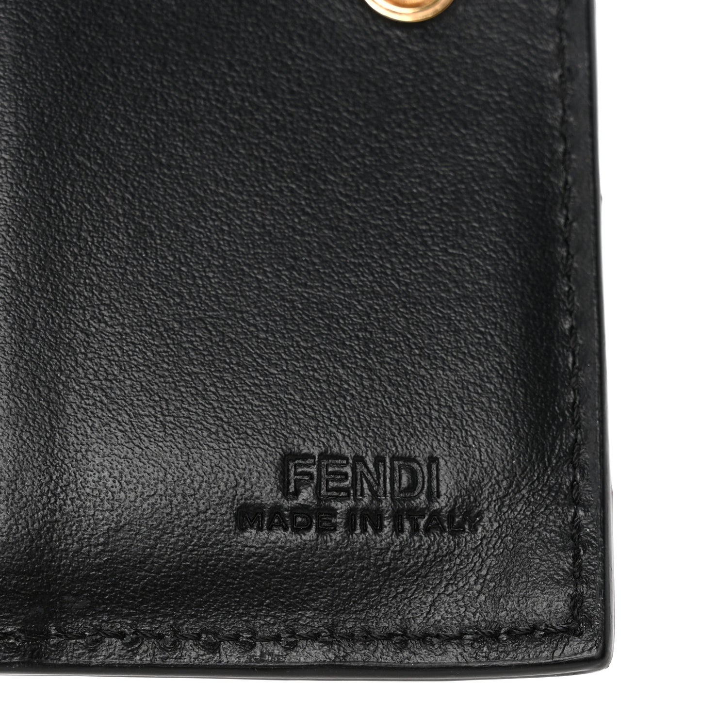 Vitello Cruise F is Fendi Compact Bi-Fold Wallet Black