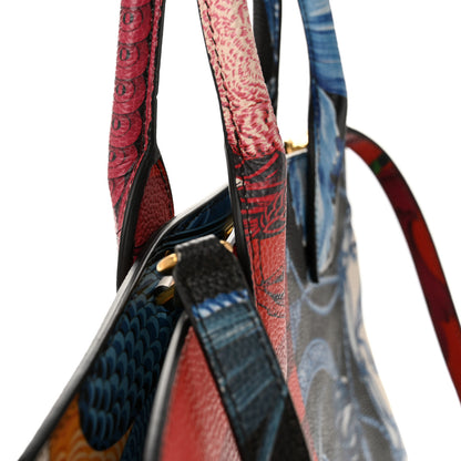 Salvatore Ferragamo Calfskin Elisabetta Piccolo Print Large The Studio Bag Red Multicolor 11 of 12