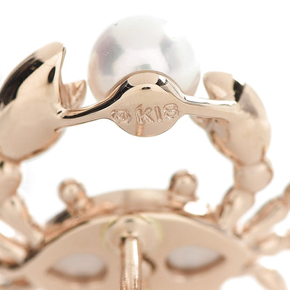 Mikimoto 18K Rose Gold Akoya Pearl Mother of Pearl Crab Pin Brooch 4 of 4
