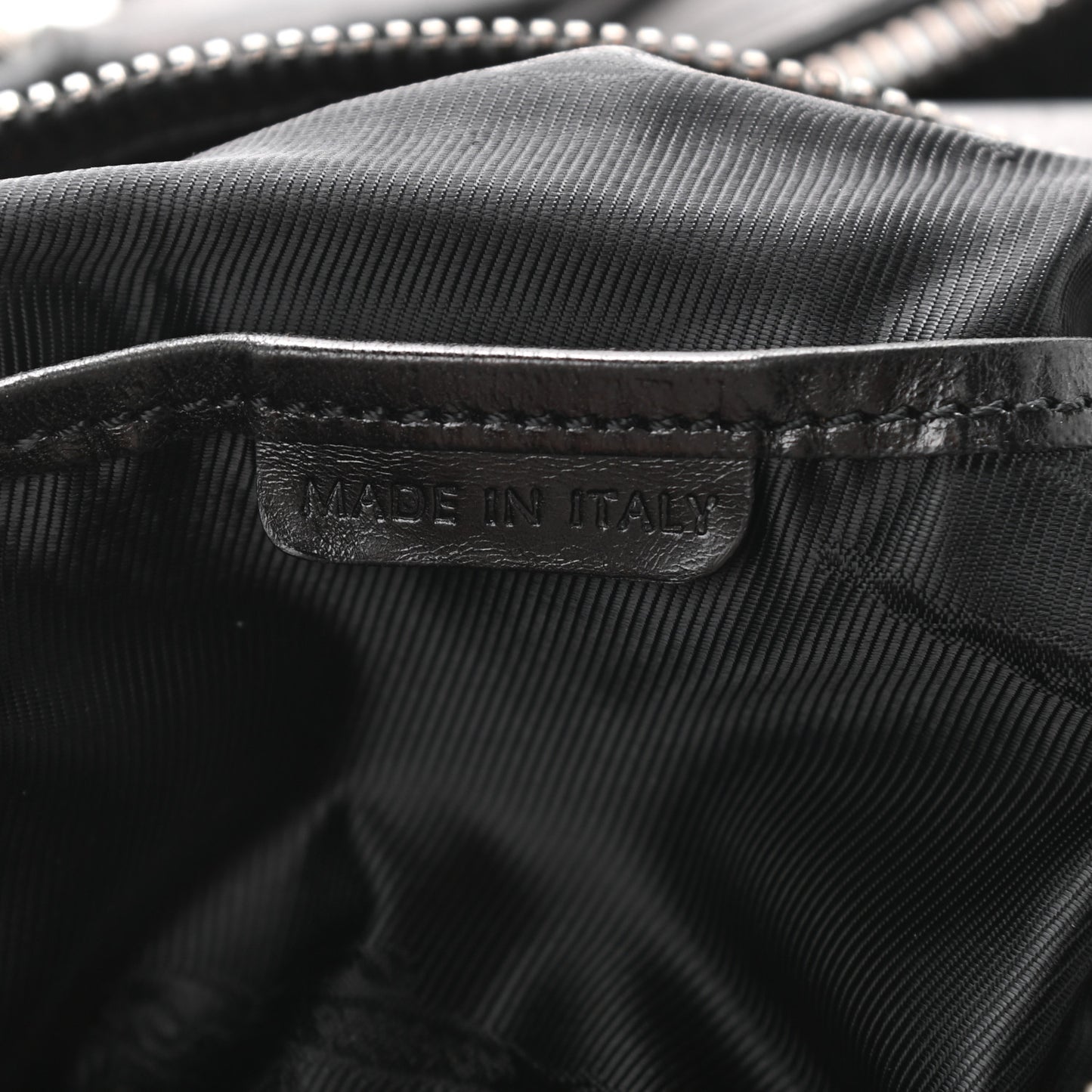 Prorsum Calfskin Studded Knight Satchel Black