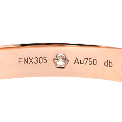 Cartier 18K Pink Gold 10 Diamond LOVE Bracelet 17 4 of 7