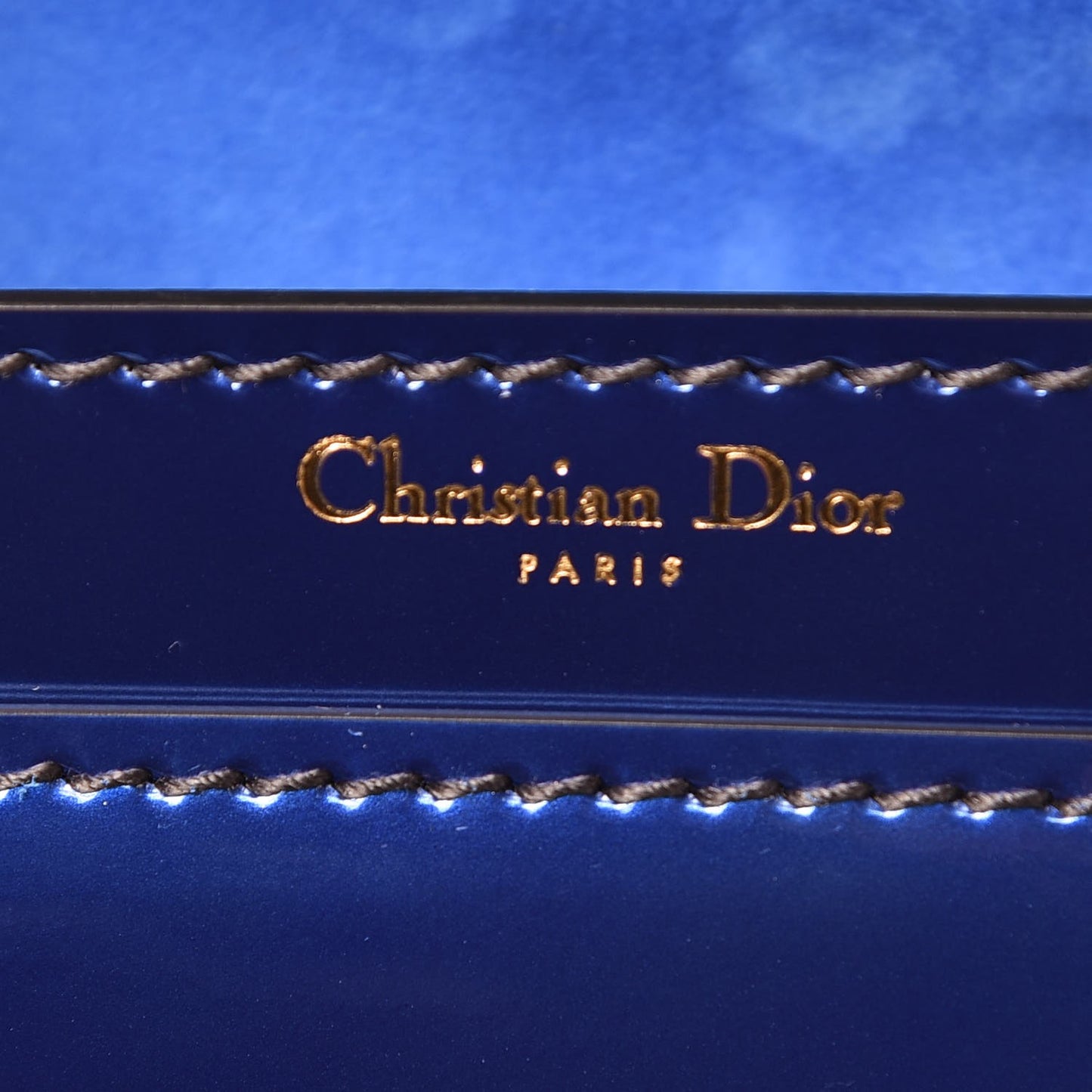 Metallic Calfskin J'Adior Chain Flap Bag Blue