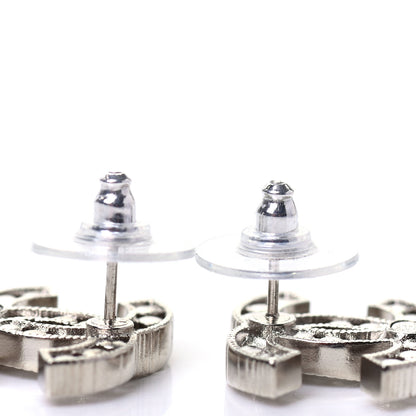 Chanel Crystal CC Earrings Silver 3 of 5
