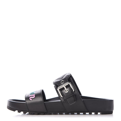 Louis Vuitton Calfskin New Wave Bom Dia Mule Sandals 39 Black 1 of 11