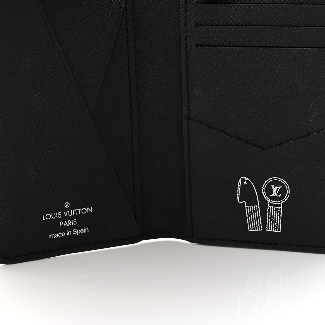 Monogram Iridescent Pocket Organizer NM Black