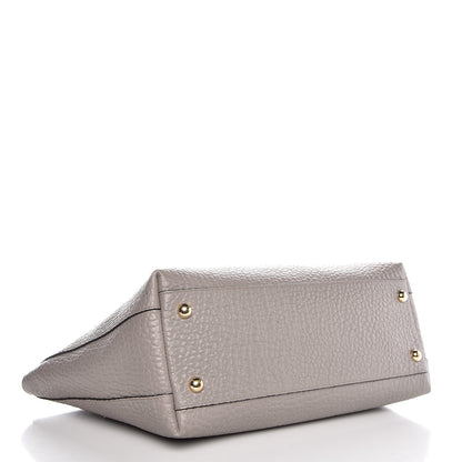 Burberry Signature Grain Calfskin Medium Welburn Tote Pale Grey 4 of 10