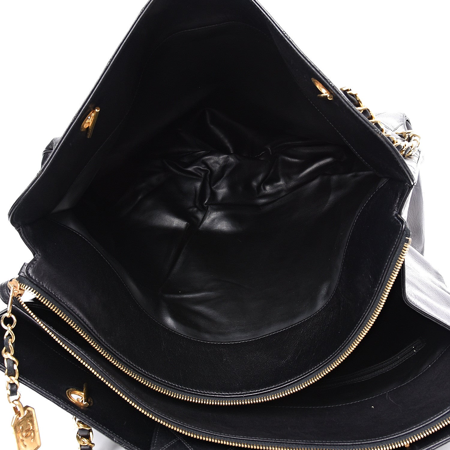 Chanel Calfskin Stitched XL Weekender Black 4 of 14