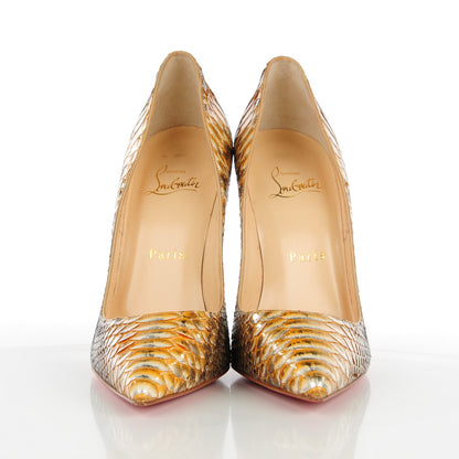 Christian Louboutin Metallic Python So Kate 120 Pumps 37.5 Gold 2 of 8
