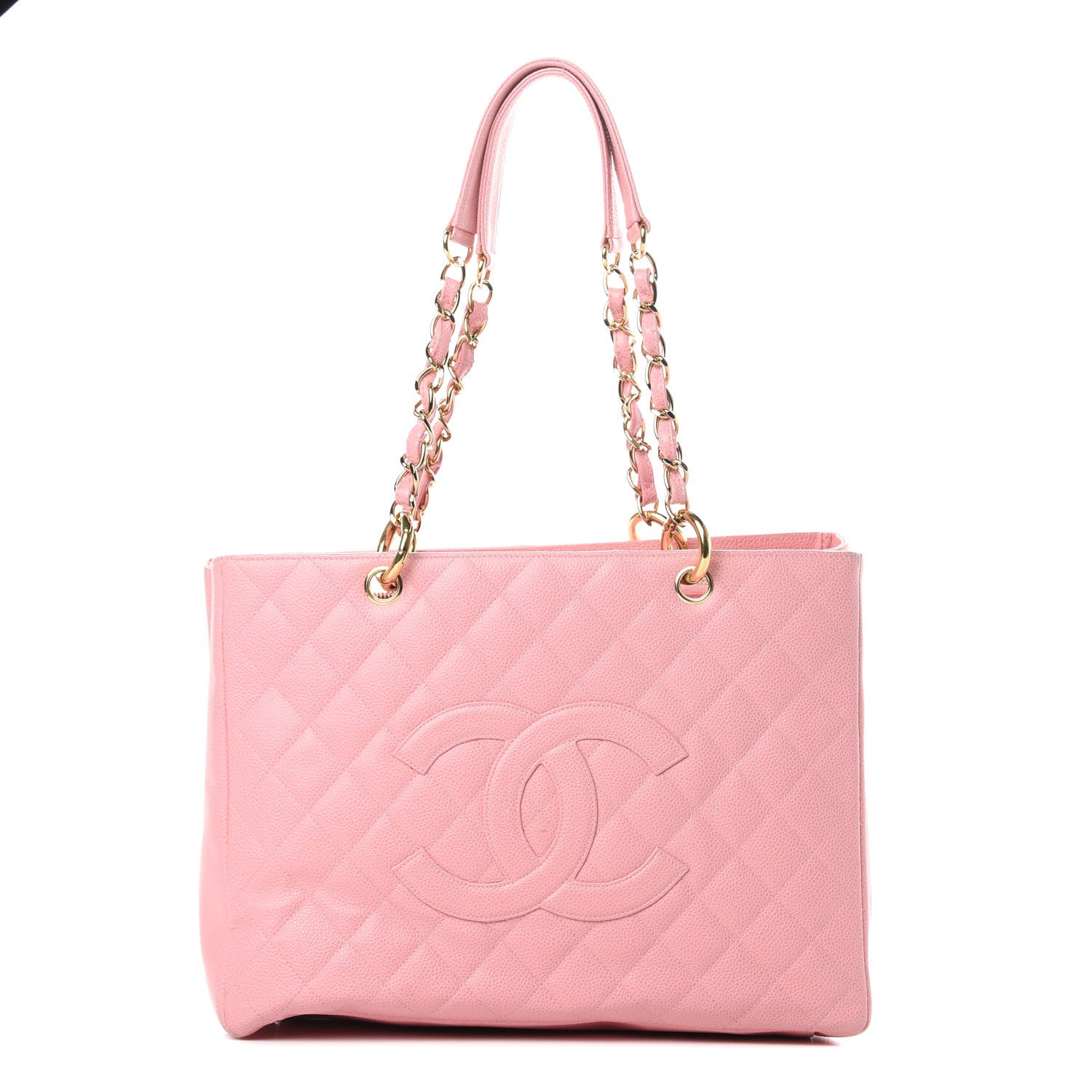 Chanel Caviar Quilted Grand Shopping Tote GST Pink 1 of 14