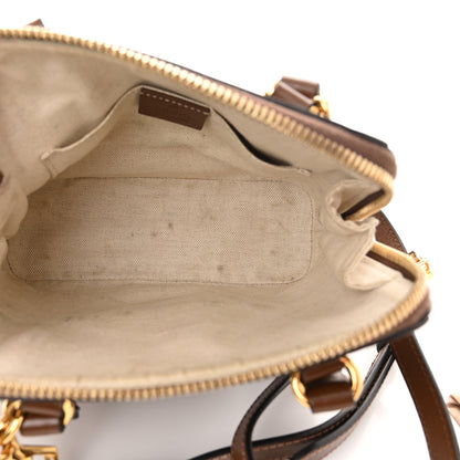 Gucci GG Supreme Monogram Azalea Calfskin Mini Horsebit 1955 Top Handle Bag Beige Ebony Brown Sugar 5 of 13