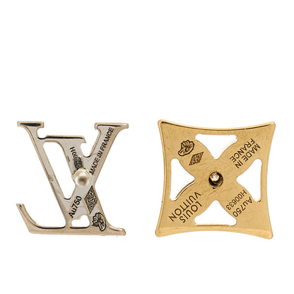 Louis Vuitton 18K Yellow White Gold Diamond Idylle Blossom Reversible Single Stud Earring 4 of 5