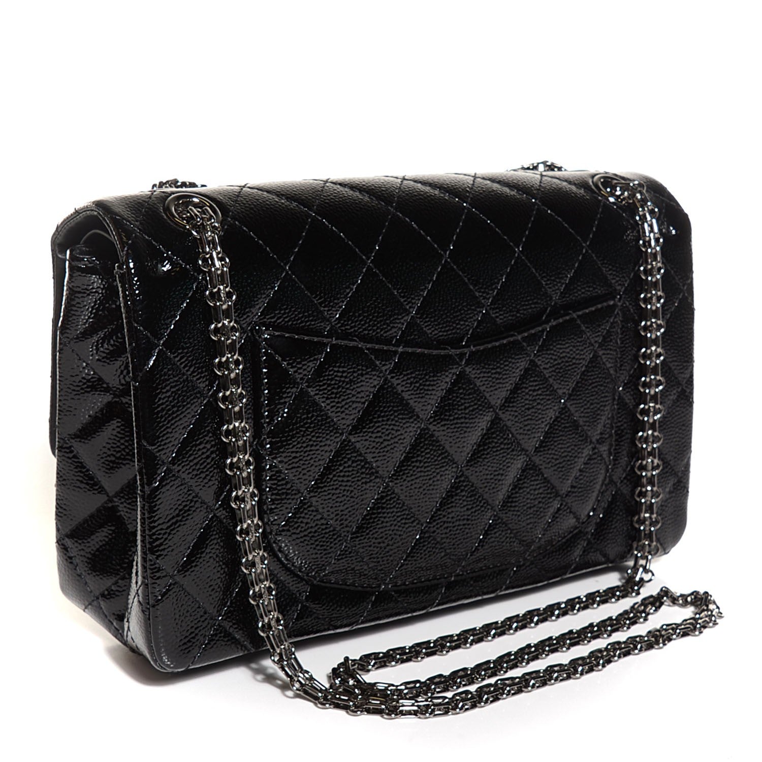 Chanel Patent Caviar Quilted 2.55 Reissue 226 Flap Black 3 of 8