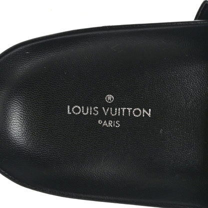 Louis Vuitton Monogram Patch Work World Tour Bom Dia Flat Mule 37 Black 8 of 9