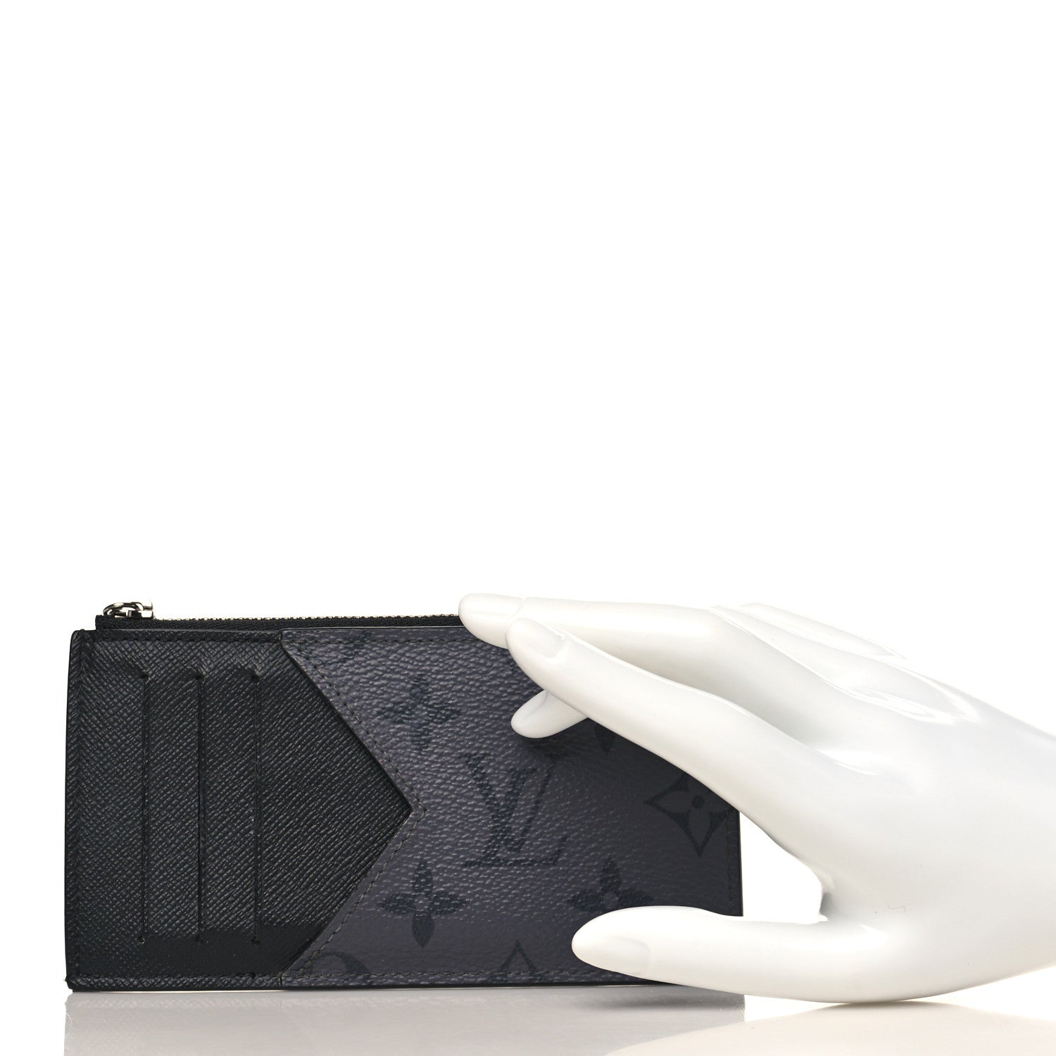 Louis Vuitton Reverse Monogram Eclipse Taiga Coin Card Holder 2 of 7