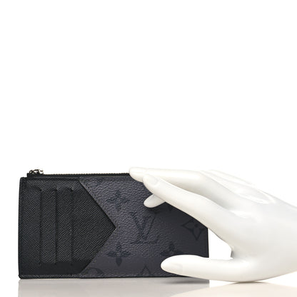 Louis Vuitton Reverse Monogram Eclipse Taiga Coin Card Holder 2 of 7