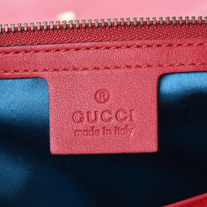 Gucci Velvet Matelasse Medium GG Marmont Shoulder Bag Hibiscus Red 7 of 8