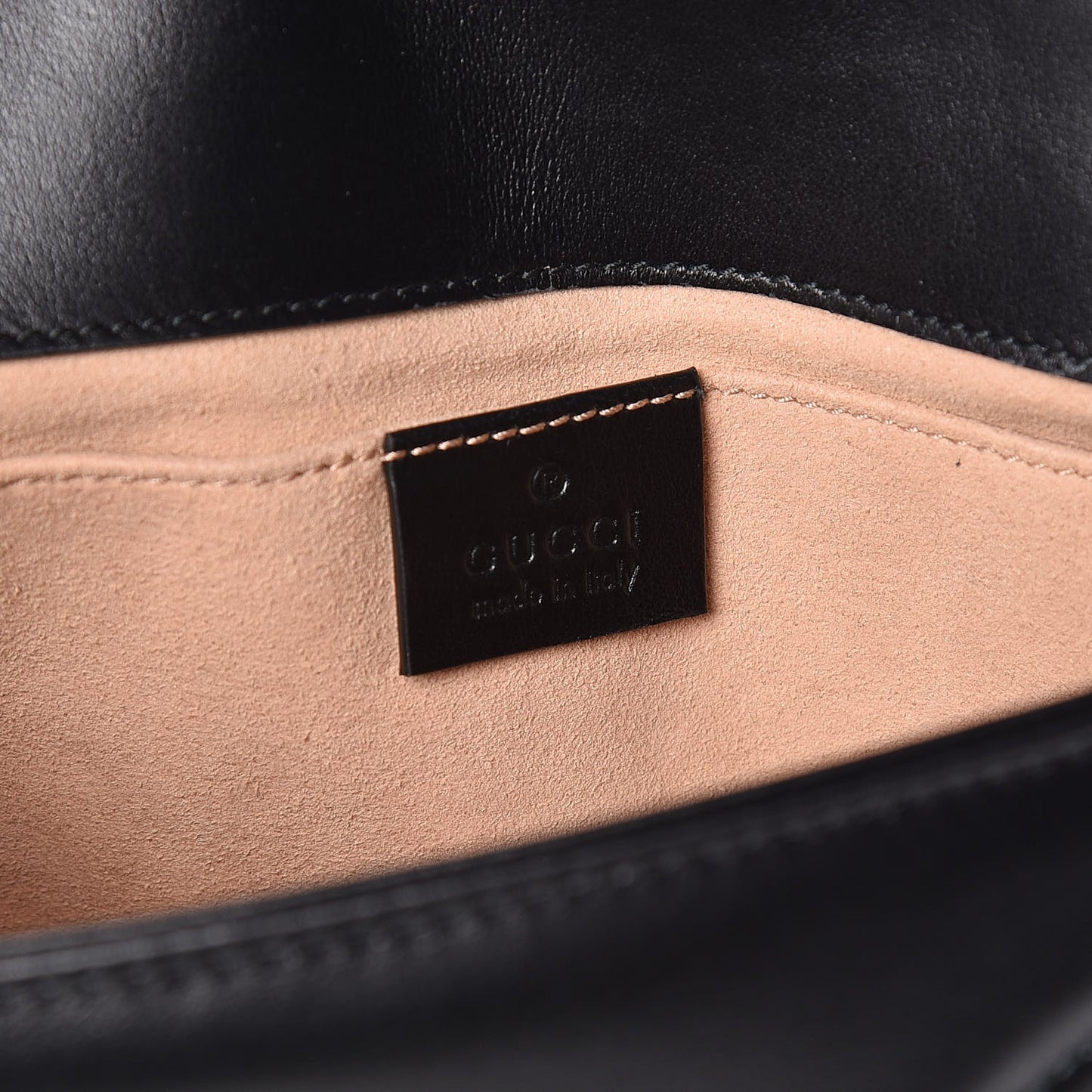 Calfskin Matelasse Mini GG Marmont Shoulder Bag Black