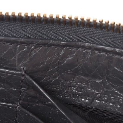 Balenciaga Agneau Classic Hardware Continental Zip Around Wallet Gris Fossile 7 of 11