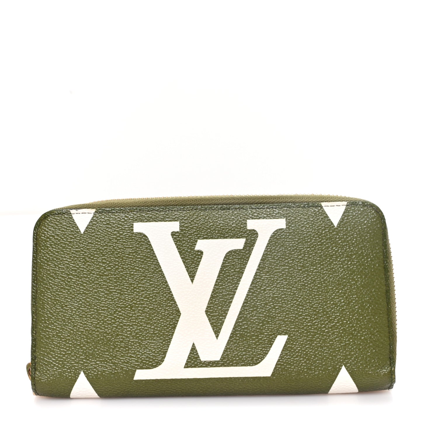 Monogram Giant Zippy Wallet Kaki White