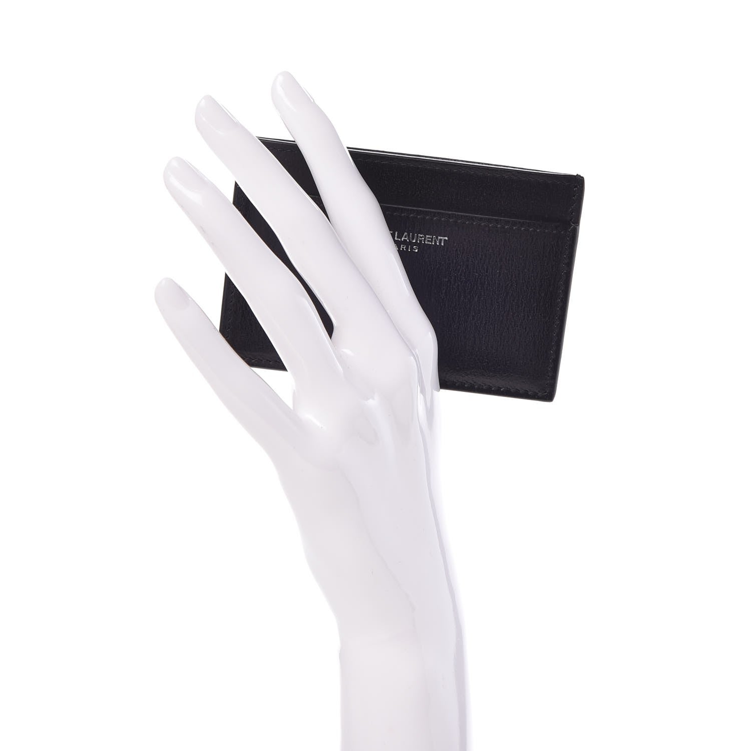 Saint Laurent Calfskin Card Case Black 2 of 7