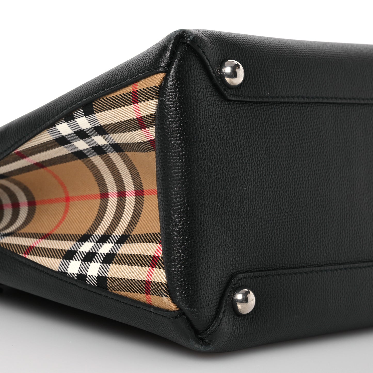 Derby Calfskin Vintage Check Medium Banner Tote Black