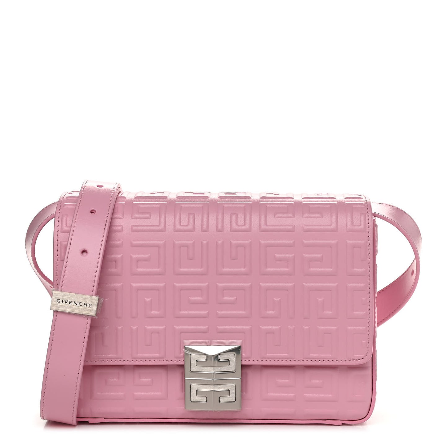Calfskin 4G Embossed Medium Shoulder Bag Pink