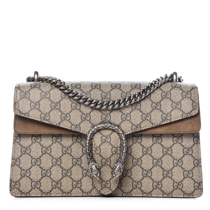 Gucci GG Supreme Monogram Small Dionysus Shoulder Bag Taupe 1 of 10