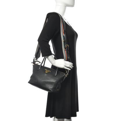 Prada Vitello Daino Tote Black 2 of 14