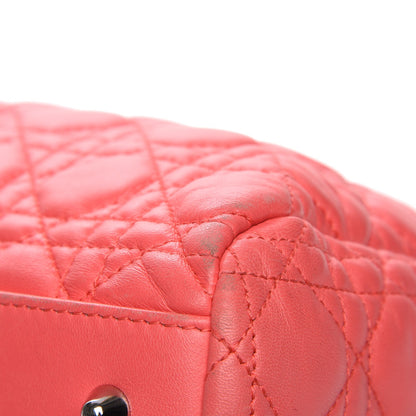 Christian Dior Lambskin Cannage Large Dior Soft Shopping Tote Coral 11 of 13