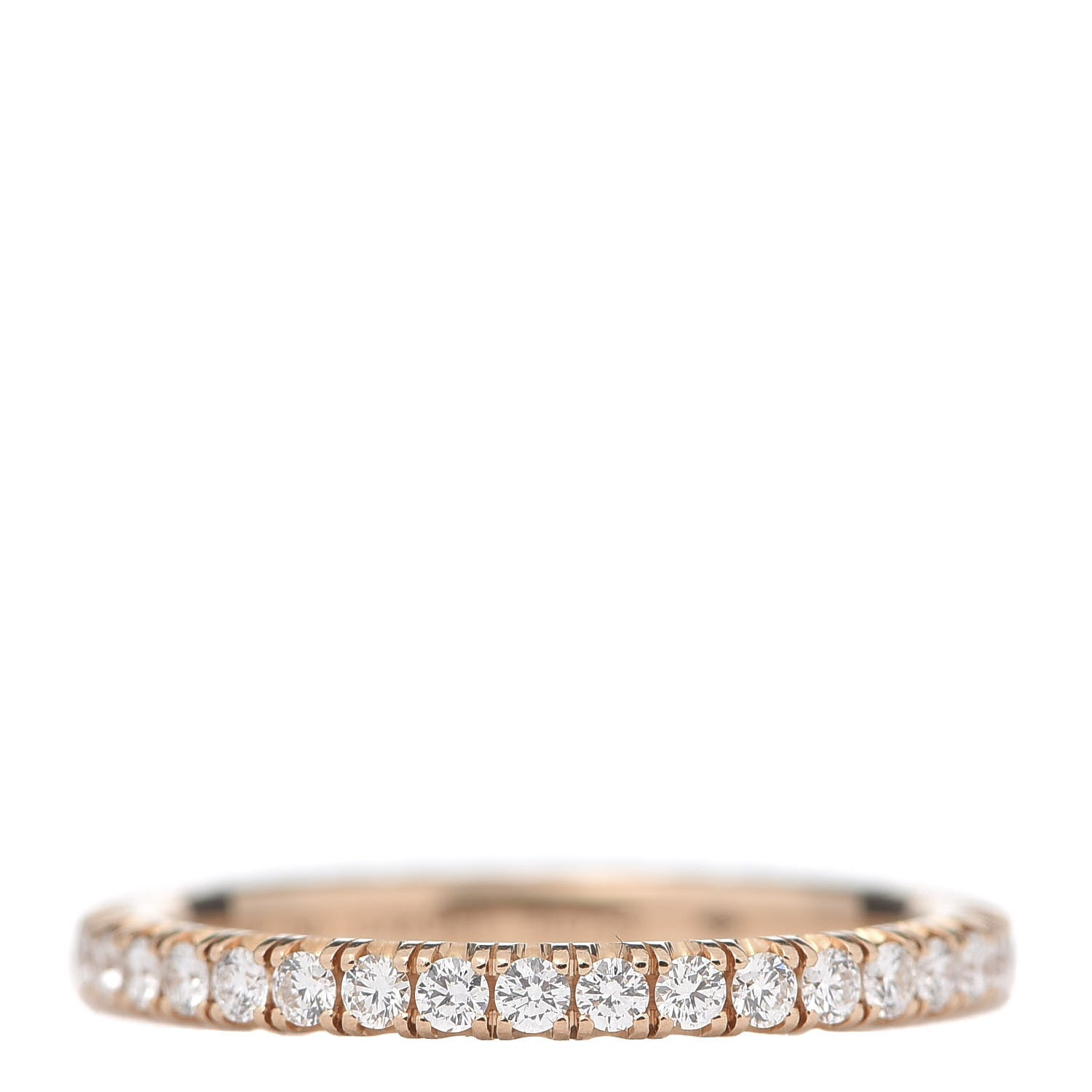 Cartier 18K Pink Gold Diamond 2mm Etincelle de Wedding Band Ring 50 5.25 1 of 6