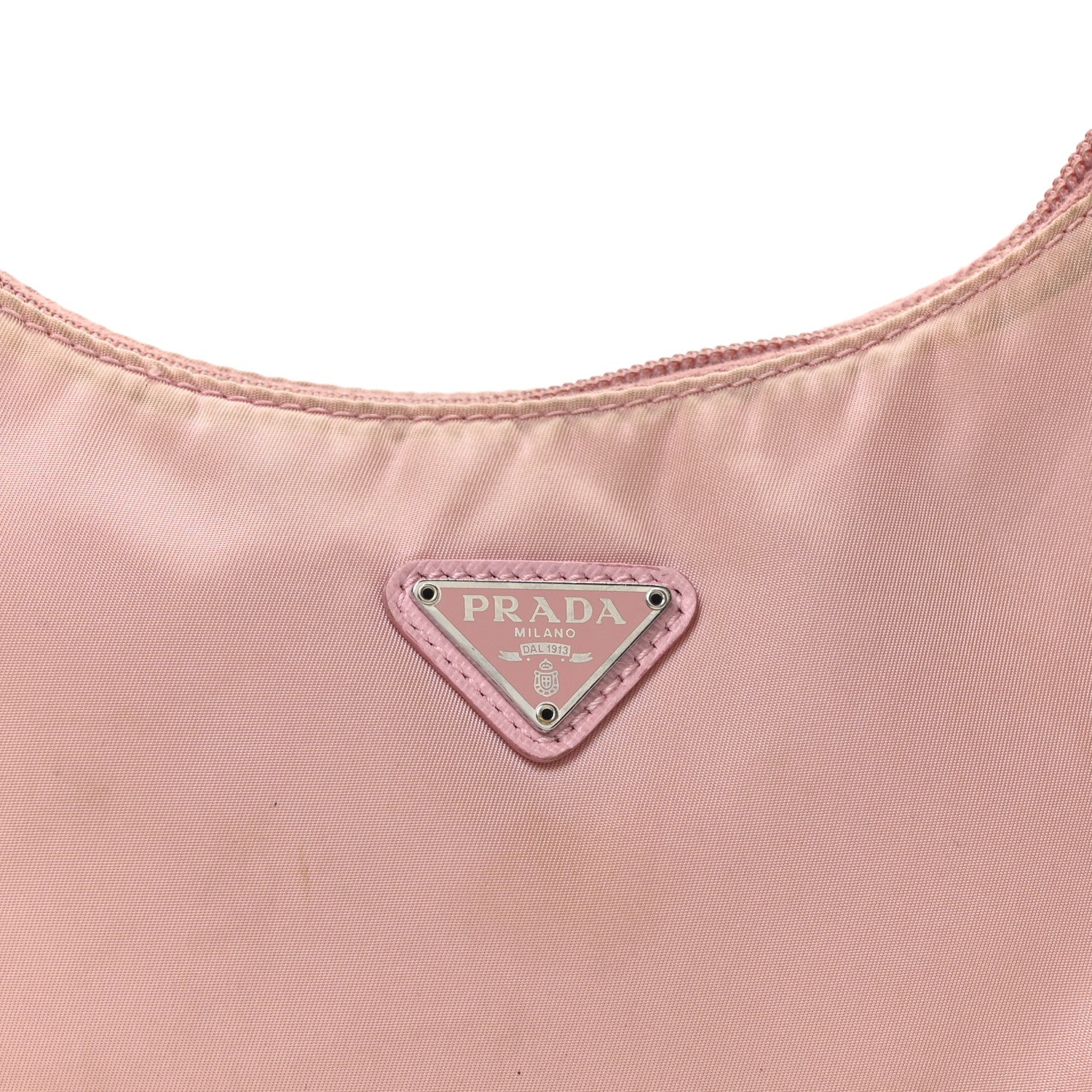 Prada Tessuto Nylon Saffiano Mini Re-Edition 2000 Bag Rosa 8 of 10
