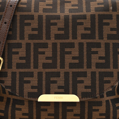 Fendi Zucca Vitello Artic Small Messenger Bag Tobacco Castagna 8 of 14
