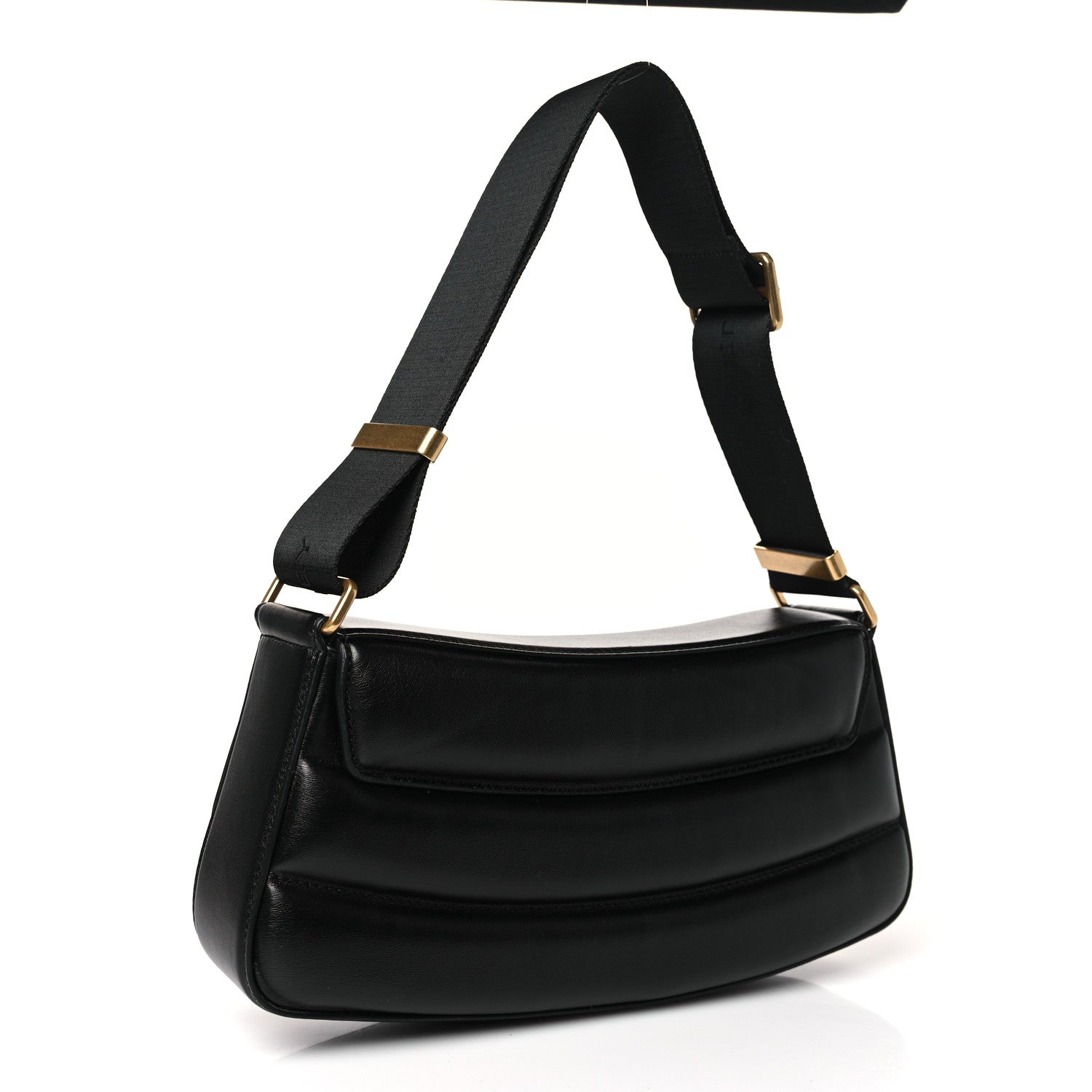 Stella McCartney Eco Alter Nappa Padded S Wave Shoulder Bag Black 3 of 9