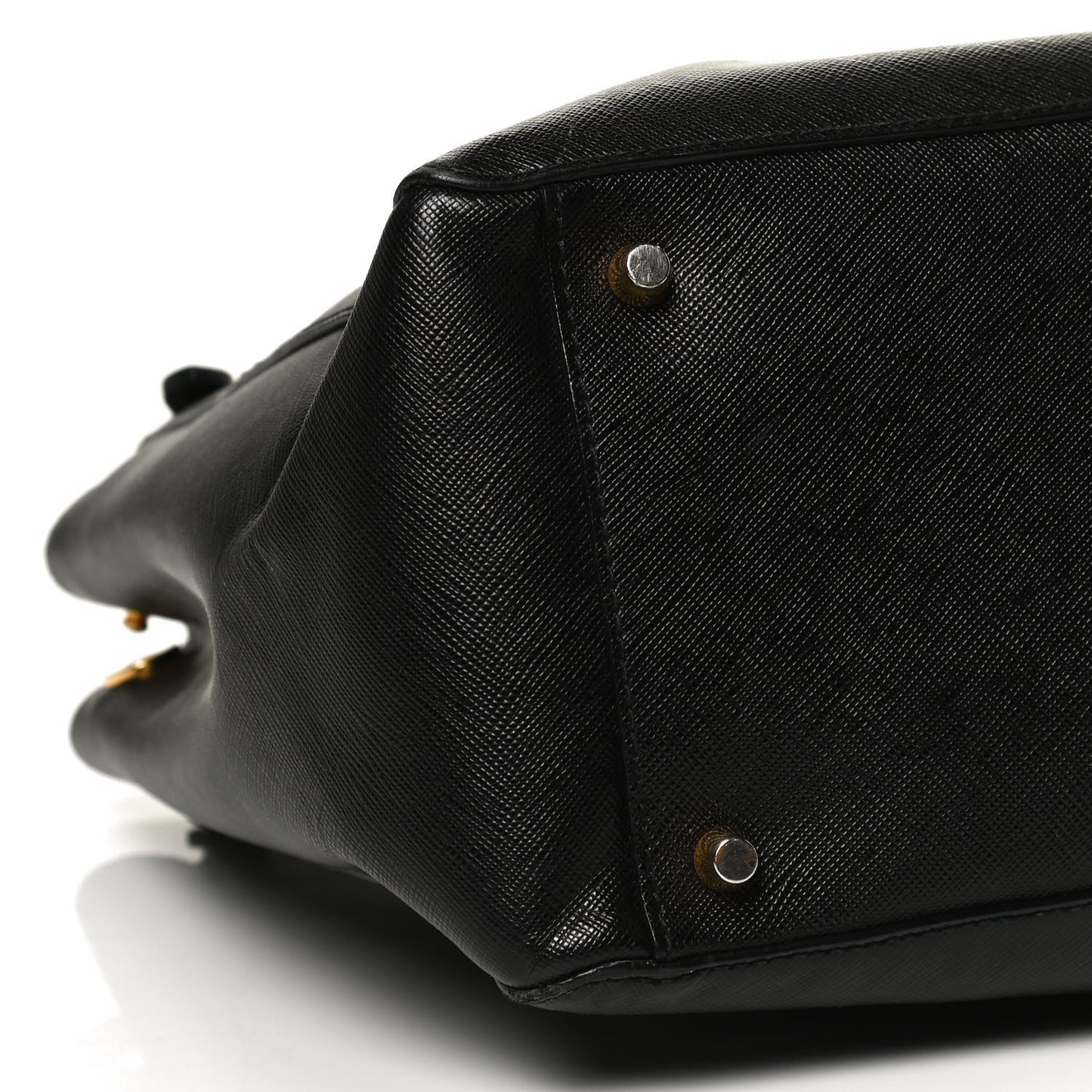 Saffiano Large Galleria Double Zip Tote Black