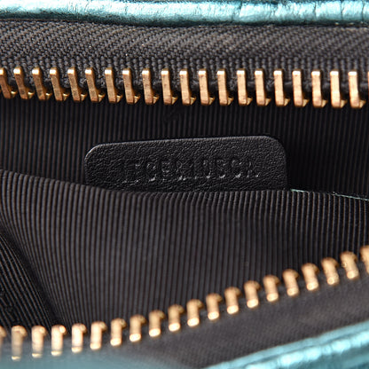 Burberry Metallic Calfskin Blaze Satchel Petrol Blue 8 of 12