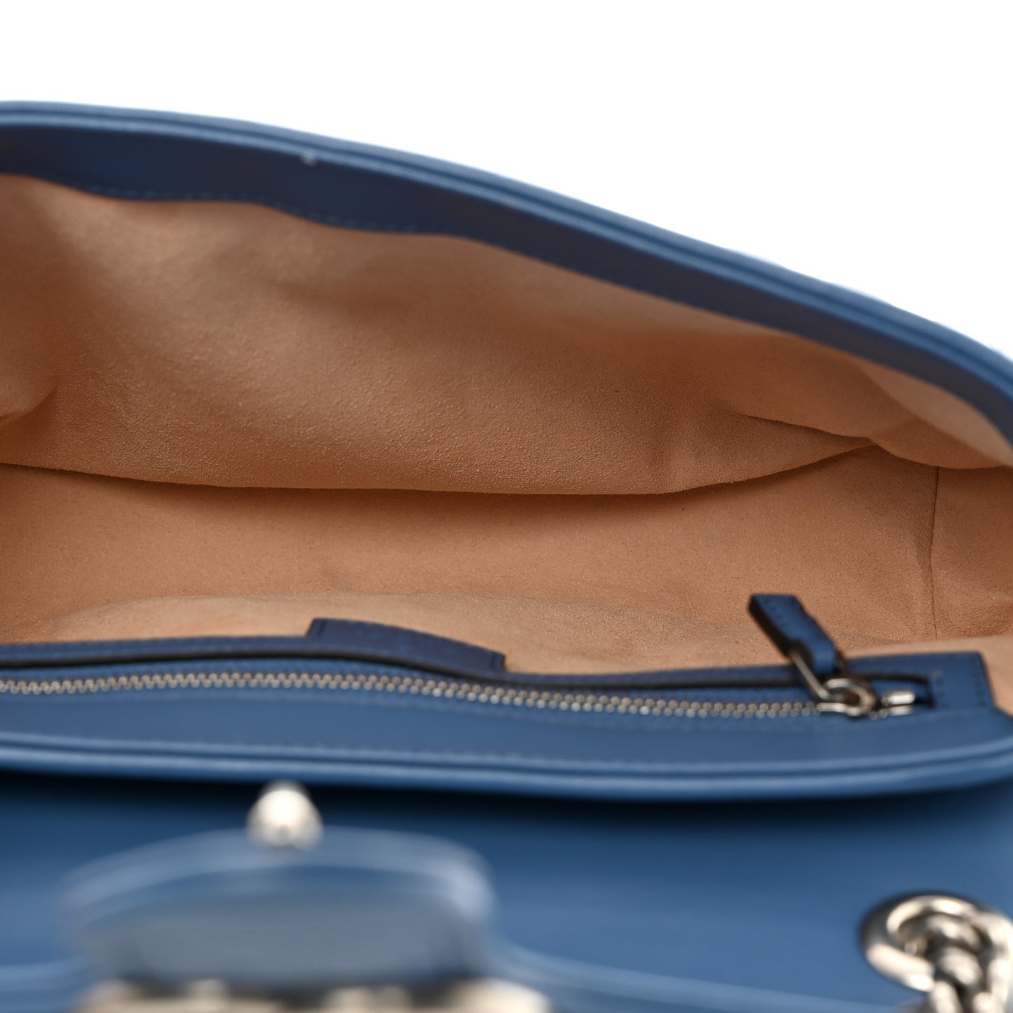 Calfskin Matelasse Mini GG Marmont Shoulder Bag Clear Sky Blue