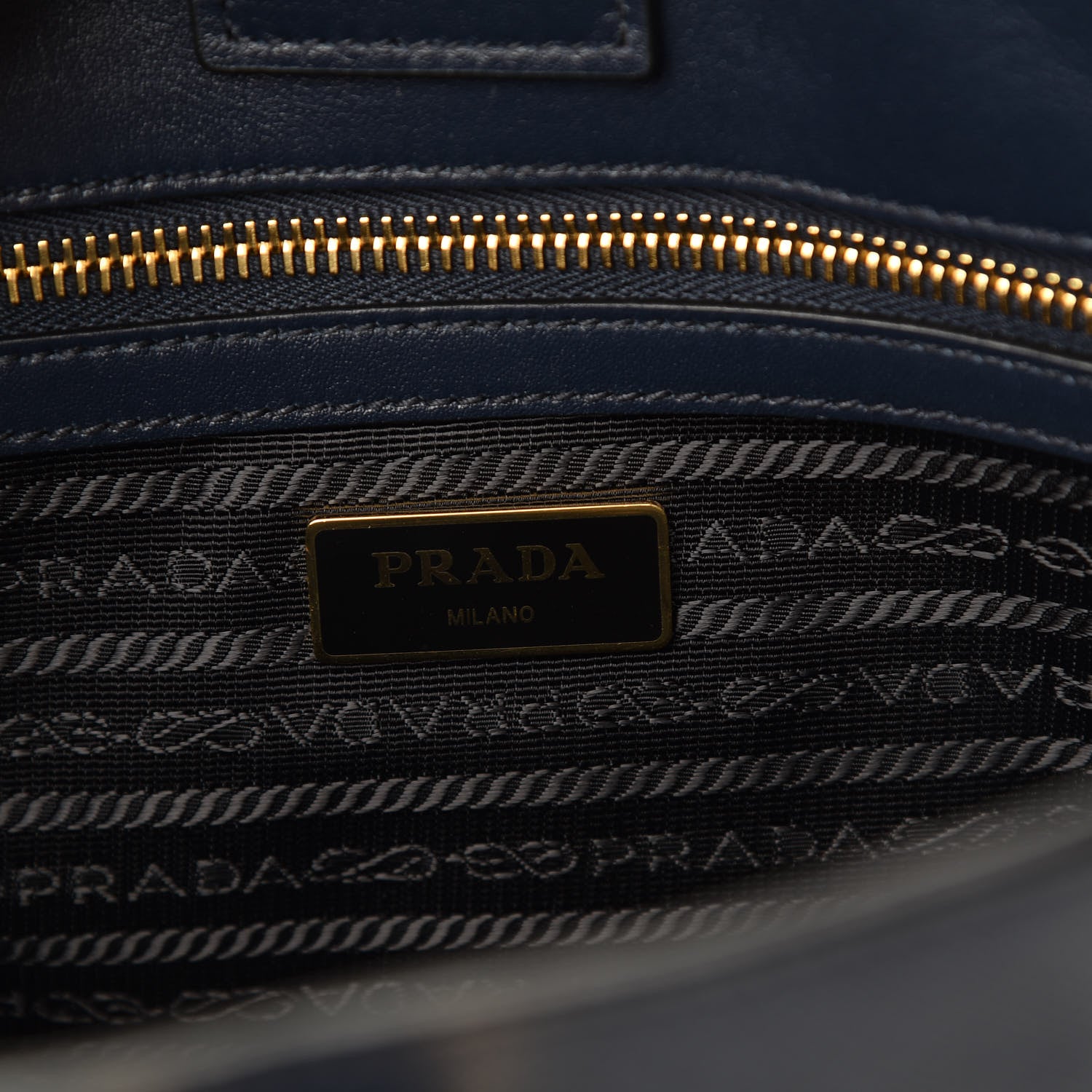 Prada Saffiano Soft Calfskin Small Zippered Tote Black 6 of 9