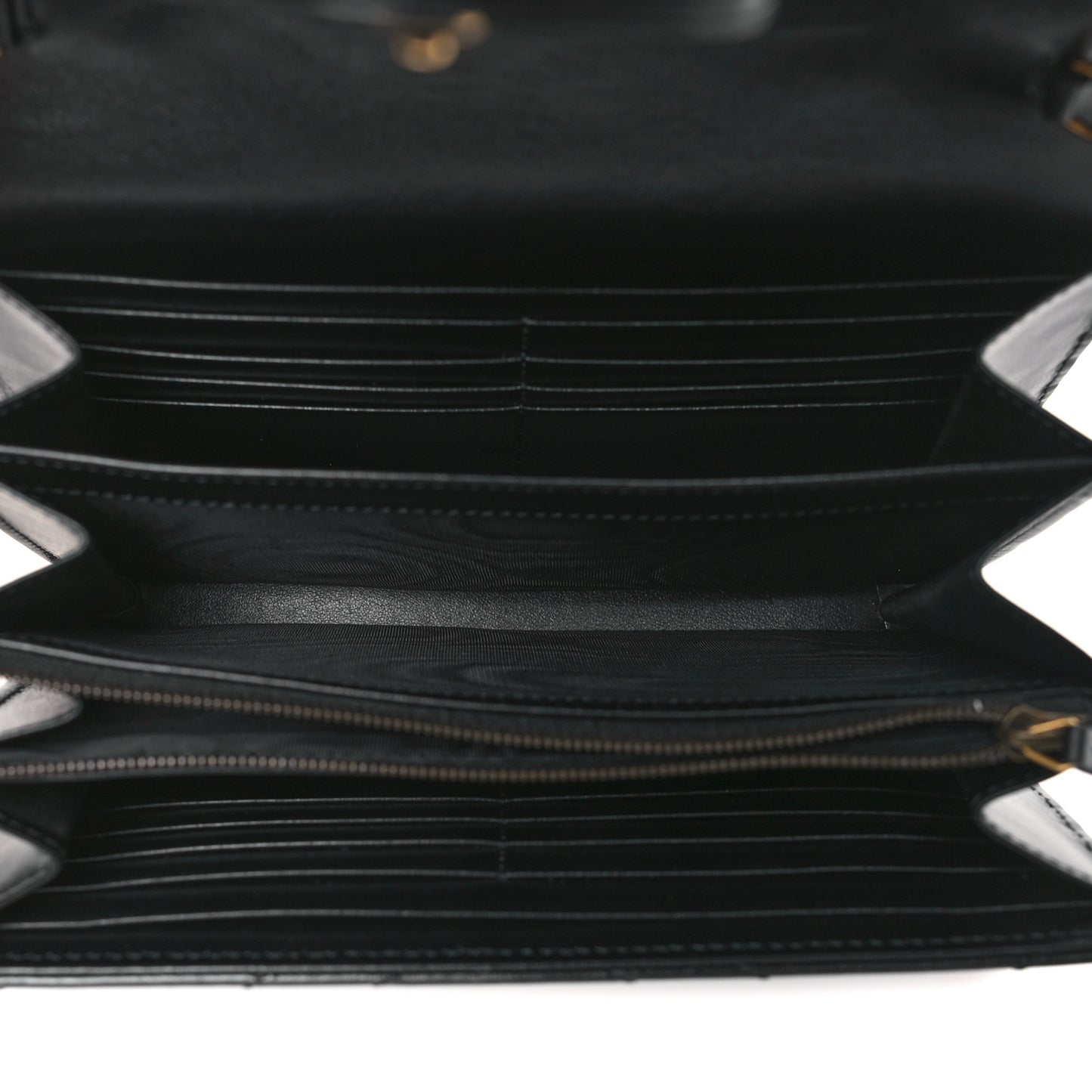Calfskin Matelasse GG Marmont Chain Wallet Black