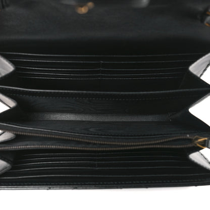 Gucci Calfskin Matelasse GG Marmont Chain Wallet Black 5 of 10