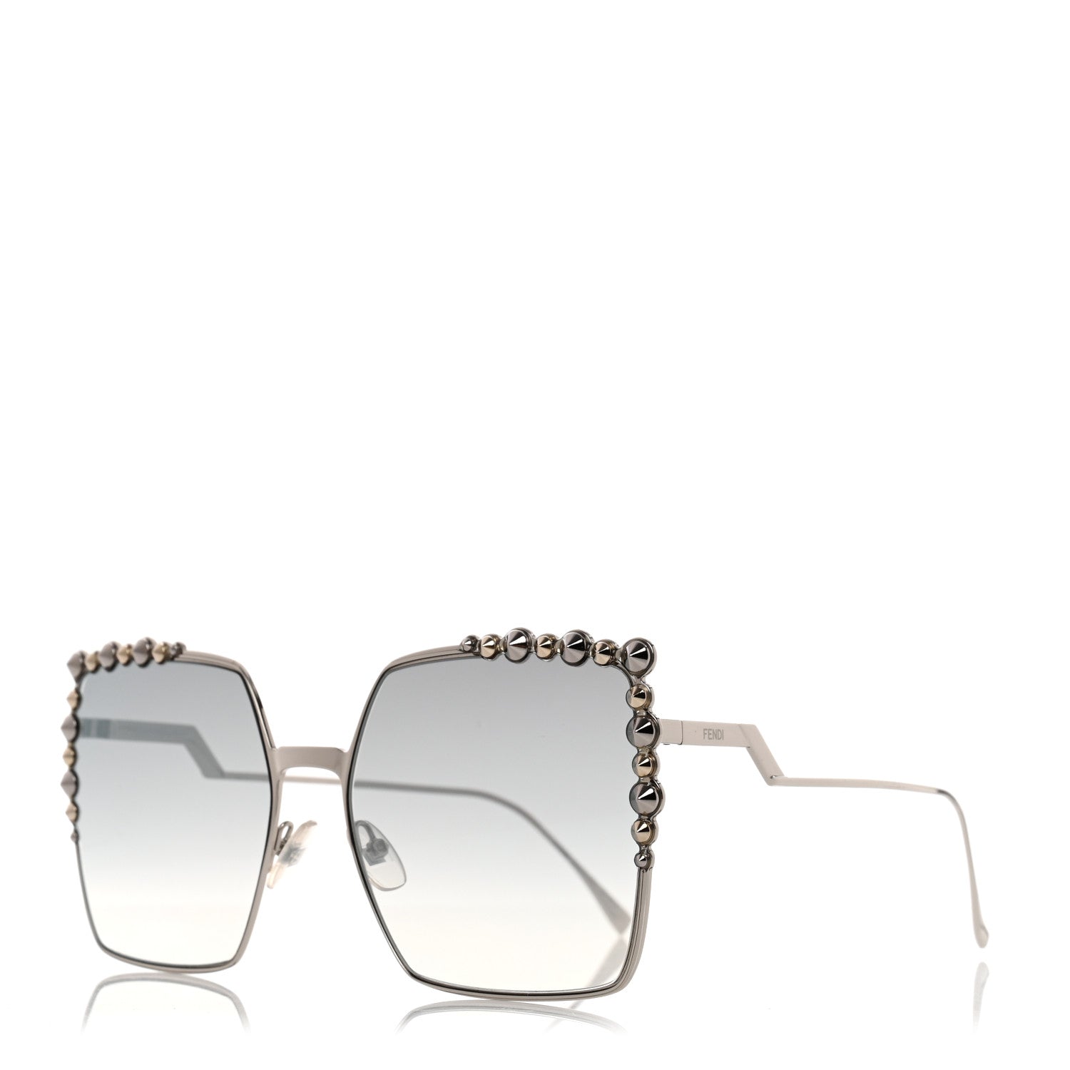 Fendi Metal Dots Square Sunglasses FF 0259/S Palladium 1 of 7