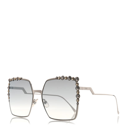 Fendi Metal Dots Square Sunglasses FF 0259/S Palladium 1 of 7